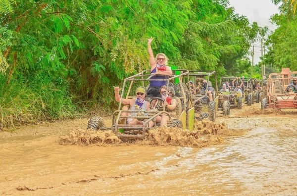 From Bávaro: Buggy Tour to Macao Beach and Cenote